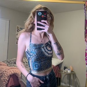 backless lace up cami